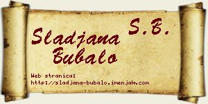 Slađana Bubalo vizit kartica